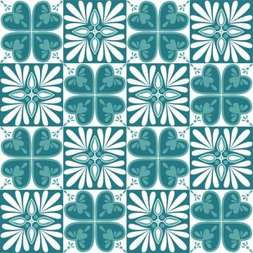 Square ceramic tile vector illustration for mediterranean design Stockillustratie
