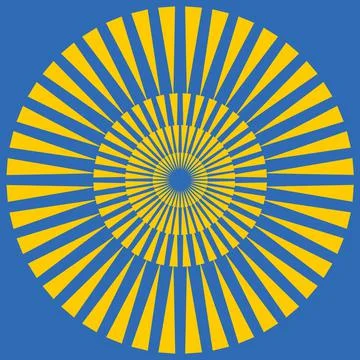 Square ceramic tile, yellow blue white floral pattern, vector illustration fo Ilustración de archivo