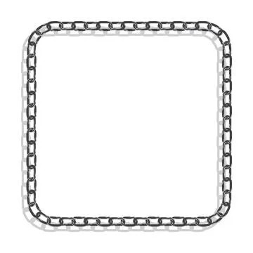 Square CHAIN frame for decorative headers. Gray ornates frames with CHAIN i.. Illustrazione stock