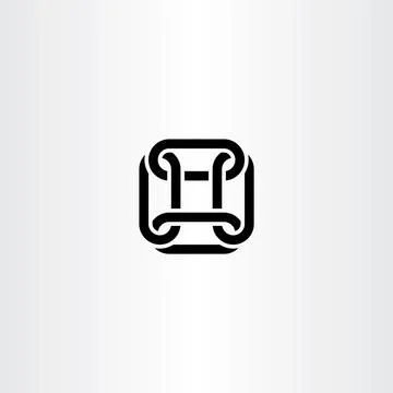 Square chain link vector logo icon design Stock Illustration