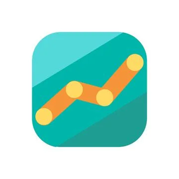 Square Chart Icon Button Application Element イラスト素材