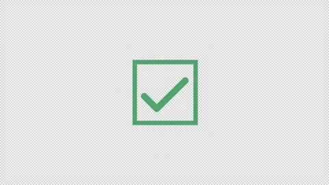 Square check mark with particle Video stock 330147509