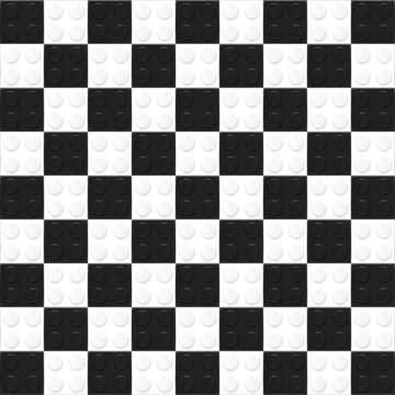 Square checkered chessboard style background made with realistic black and white Stock Illustration