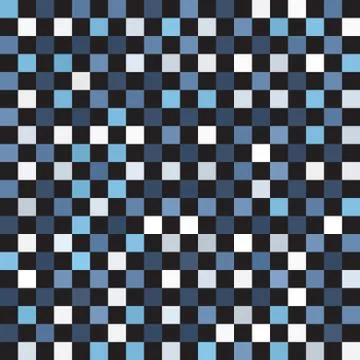 Square checkered pattern. Seamless vector checkerboard background Stock Illustration