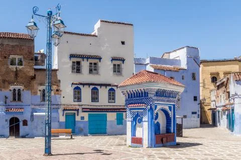 Square in Chefchaouen Stock Photos