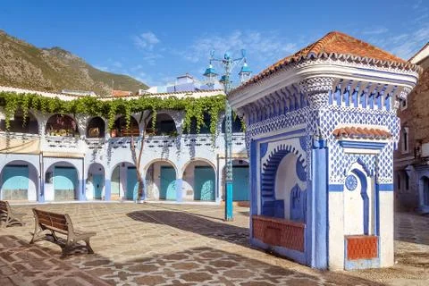 Square in Chefchaouen Stock Photos