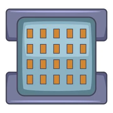 Square chips icon, cartoon style Stock Illustration