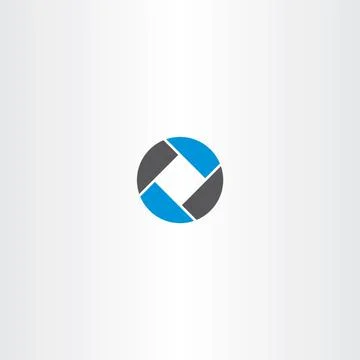 Square in circle abstract business logo vector Illustrazione stock