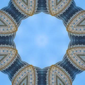 Square Circle made with the decorative dome of capital Foto stock