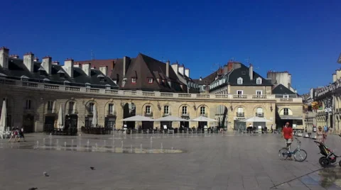 Square In The City Of Dijon Stock Footage 68756181
