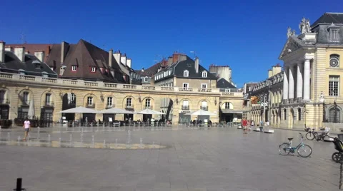 Square In The City Of Dijon Stock-Footage 68756215