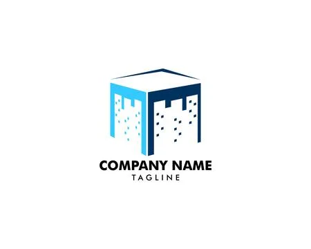 Square city logo vector icon Stock Illustration