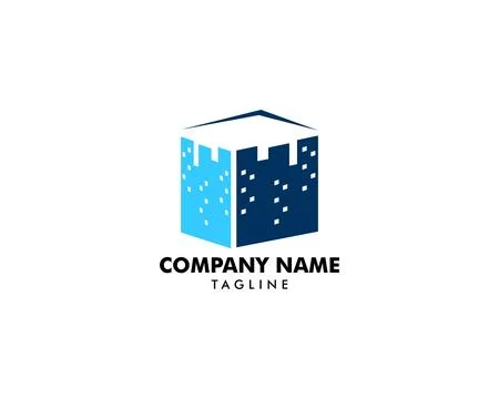 Square city logo vector icon Stock Illustration