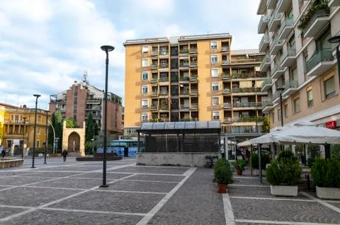 Square of the clock in the city of terni Stock Photos