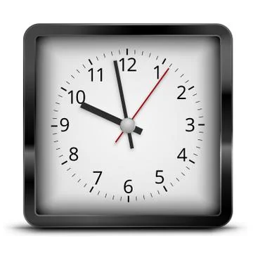 Square clock Stock Illustration