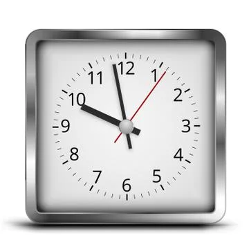 Square clock Stock Illustration