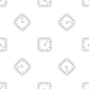 Square clock pattern seamless vector Stock Illustration