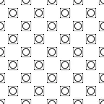 Square clock pattern, simple style Stock Illustration