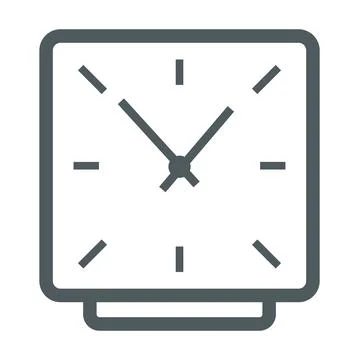 Square clock time Stock Illustration