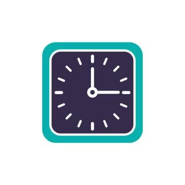 Square clock vector illustration Stock Illustration