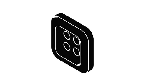 Square clothes button icon animation Stock Footage 152770537