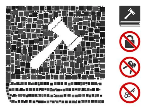 Square Code of Conduct Icon Vector Mosaic Stock Illustration