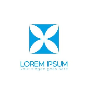 Square Color leaf logo design vector template. Stock vector illustration isol Stock Illustration