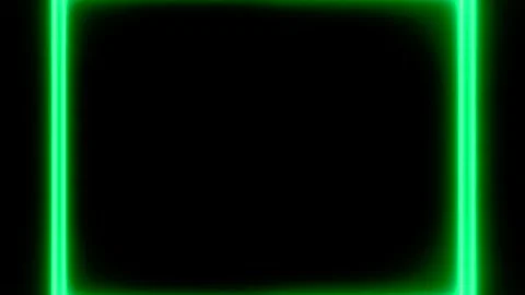 Square colored neon glowing green frame rectangular horizontal frame on bla.. Stock Footage 270314743