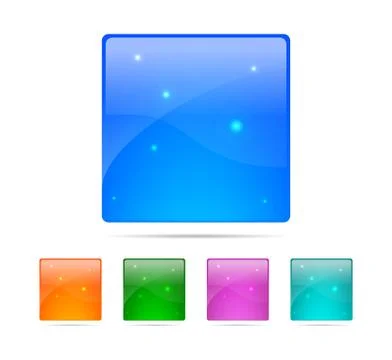 Square colored shapes, buttons Stock Illustration