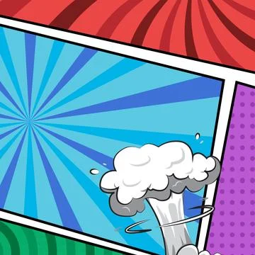 Square colorful comic cartoon frame border template background vector 스톡 일러스트