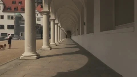 Square with columns Stock Footage 220018431