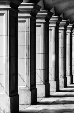 Square columns Foto stock
