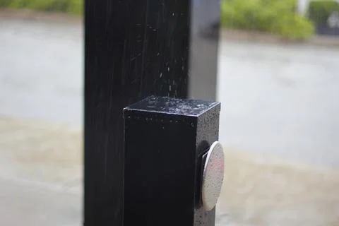 Square Columns with Rain Falling on them 写真素材