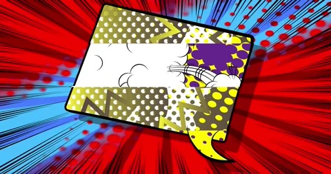 Square Comic Book Speech Bubble Stock Footage 165576456