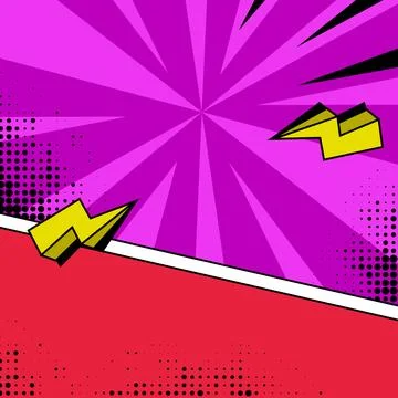 Square comic pop art background vector Stock Illustration