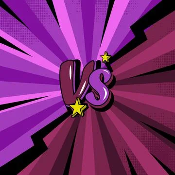 Square comic versus fight background two color Illustration Stock Illustration