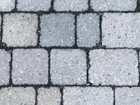 Square concrete self-locking brick floor Stock-Fotos