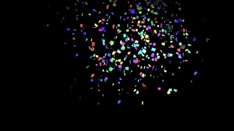 Square Confetti background 4k video animation, colorful explosion Stock Footage 100726339
