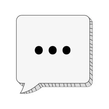 Square conversation bubble with dots Stock Illustration