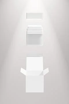 Square cosmetic jar packaging, translucent acrylic airless cream with pump Stock Illustration