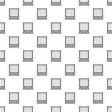Square cracker biscuits creating a monochrome food texture Illustrazione stock