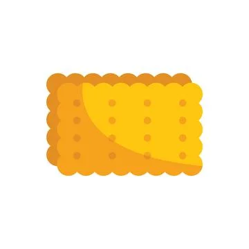 Square cracker with dots showing delicious texture Illustrazione stock