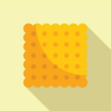 Square cracker with holes is lying on table Illustrazione stock