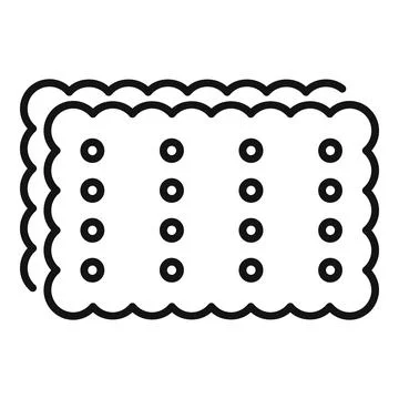 Square cracker icon showing baking and bakery Stock Illustration
