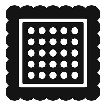 Square cracker icon, simple style Stock Illustration