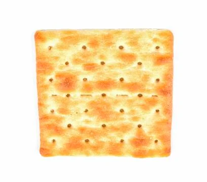 Square cracker isolated on white background. Stock Photos