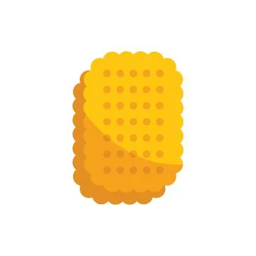 Square cracker presenting its texture in flat design illustration Illustrazione stock