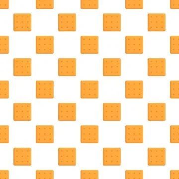 Square crackers forming seamless repeating pattern background Stock Illustration