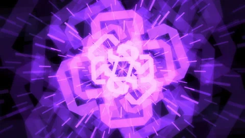 Square Cross Geometric Patterns L Purple Animation Loop Stock Footage 333489065