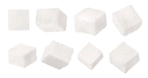 Square cubes of sugar blocks Stock Photos